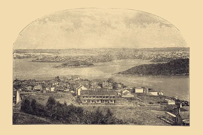 Framed Print : View of Sydney Harbour, Australia, in the late 19th century