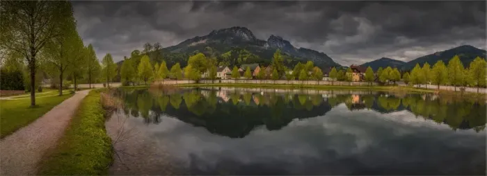 Framed Print : View from the village of Admont, set in the Admont Valley in spring, central Austria