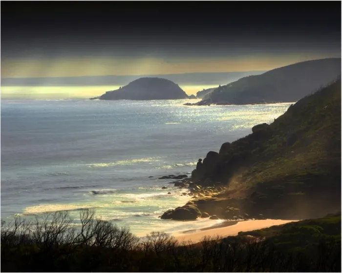 Framed Print : view to Whisky bay, Wilsons Promontory National Park, Victoria, Australia Framed Print : view to Whisky bay, Wilsons Promontory National Park, Victoria, Australia