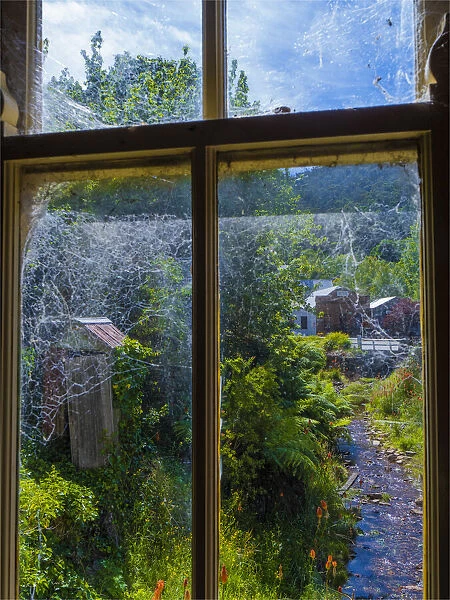 A viewpoint through a window in the quaint settlement of Walhalla