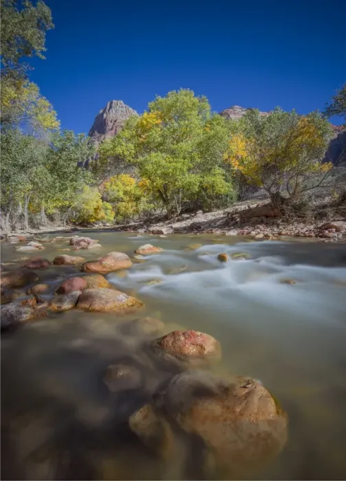 Framed Print : Virgin River Zion national Park in south western United States
