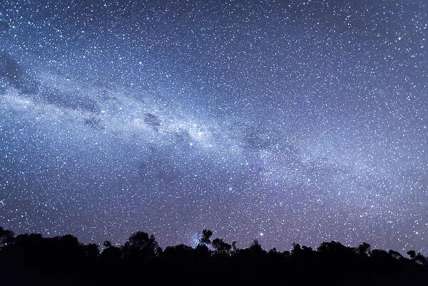 Vivid milkyway surrounded by billions of stars in the night sky in Australia