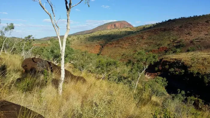 Framed Print : Walking down to Lennard Gorge for a quick swim to cool off