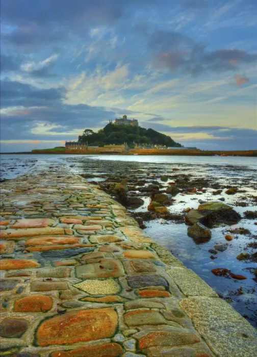 Framed Print : The walkway at St Michael mount