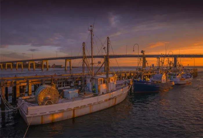 Framed Print : A warm sunrise sweeps over the wharf area at San Remo, Victoria Framed Print : A warm sunrise sweeps over the wharf area at San Remo, Victoria