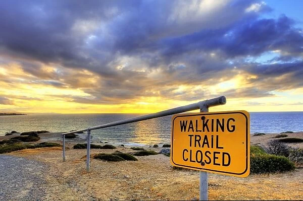 Warning Signage of Walking Trail Closed