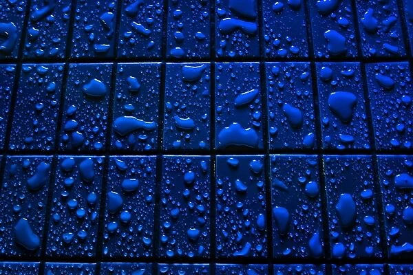 Water patterns on shower wall