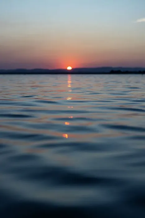 Framed Print : Water sunset