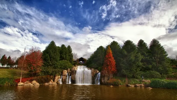 Framed Print : Waterfall surrounded by trees at Hunter valley Framed Print : Waterfall surrounded by trees at Hunter valley