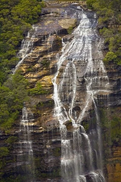 Waterfall down a steep slope