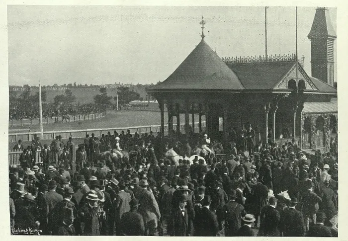 Framed Print : Weighing in at Melbourne Cup, Thoroughbred horse race, Victorian, 1890s, Vintage photograph, 19th Century