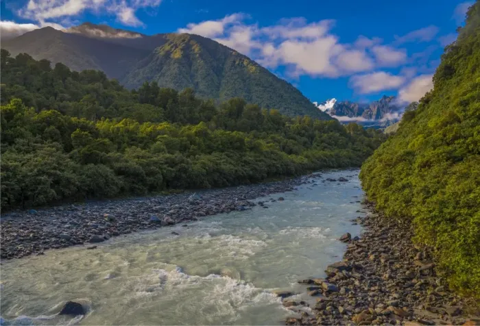 Framed Print : The west coast of the south island at the Karangarua river, New Zealand Framed Print : The west coast of the south island at the Karangarua river, New Zealand