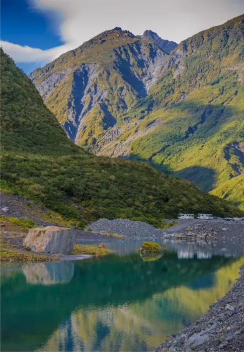 Framed Print : The west coast of the south island near Fox glacier, New Zealand