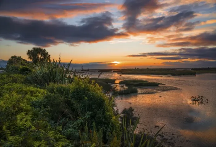 Framed Print : West coastline near the Okuru river, south Island, New Zealand Framed Print : West coastline near the Okuru river, south Island, New Zealand