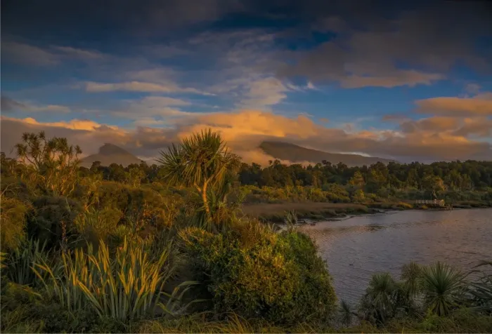 Framed Print : West coastline near the Okuru river, south Island, New Zealand Framed Print : West coastline near the Okuru river, south Island, New Zealand