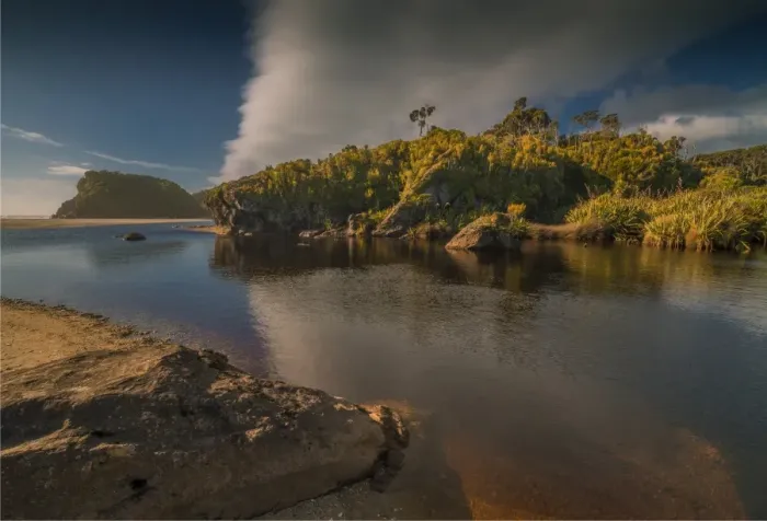 Framed Print : West coastline at Ship Creek, south Island, New Zealand