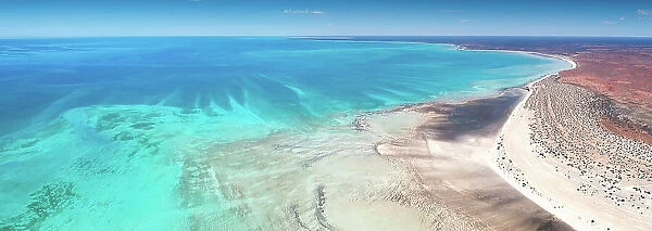 Western Australia coastline from high angle view