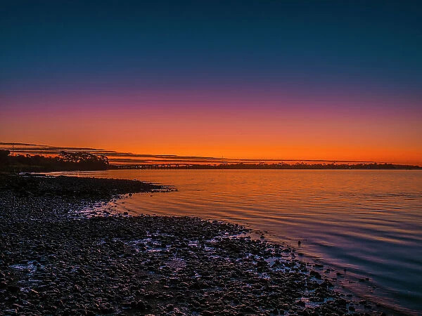 Western-port dawn light, San Remo, Bass Coast, Victoria, Australia