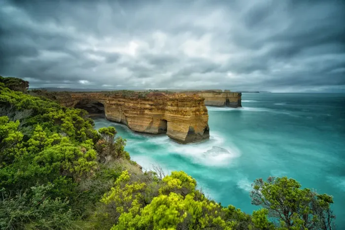 Framed Print : Wet Summer in Great Ocean Road, high cliffs in the early morning Framed Print : Wet Summer in Great Ocean Road, high cliffs in the early morning