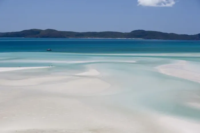 Framed Print : White silica sand beach, Hill Inlet, Tounge Point, Whitsunday Island, Whitsunday Islands, Queensland, Australia
