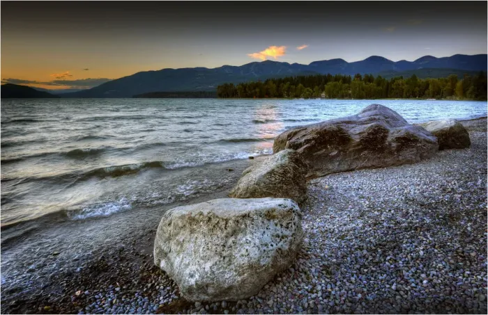 Framed Print : Whitefish lake, Montana, United States of America Framed Print : Whitefish lake, Montana, United States of America