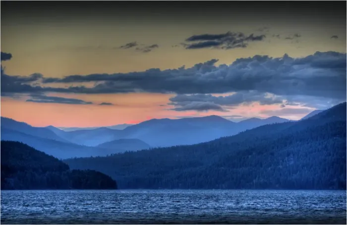 Framed Print : Whitefish lake, Montana, United States of America
