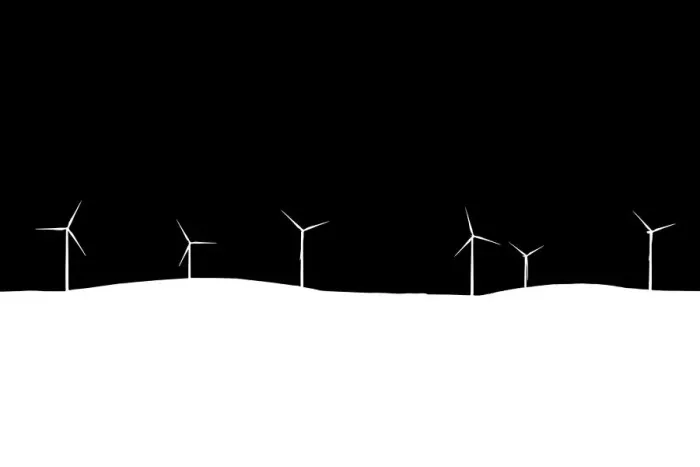 Framed Print : Wind Farm B&W Framed Print : Wind Farm B&W