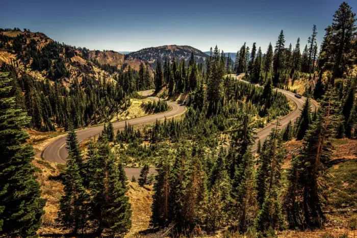 Framed Print : Winding Lassen Peak Hwy