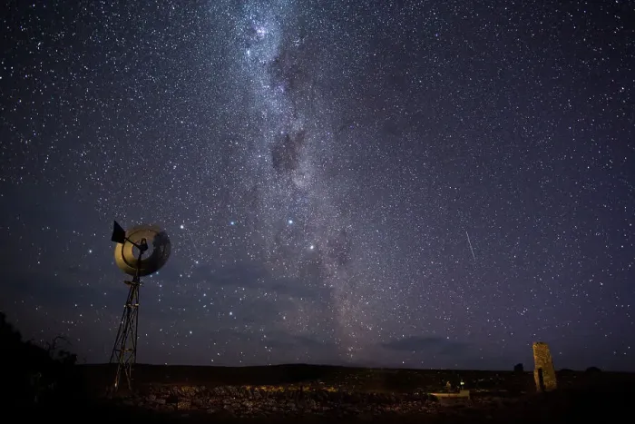 Framed Print : Windmill with The Milky Way