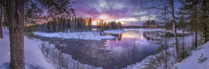 Framed Print : Winter landscape near Ranea, Lapland, Sweden Framed Print : Winter landscape near Ranea, Lapland, Sweden