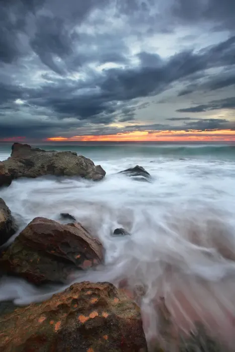 Framed Print : Winter morning at Mona Vale Beach