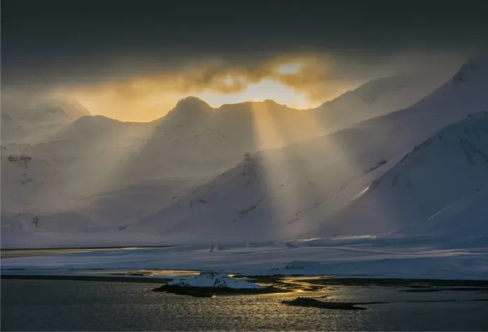 Framed Print : Winter scene at Grunarfjordur in Iceland