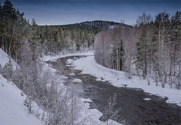 Winter scene at Gunnarsbyn, Lapland, Sweden