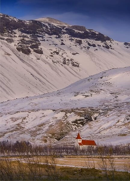 Winter scene at Hella, southwest Iceland