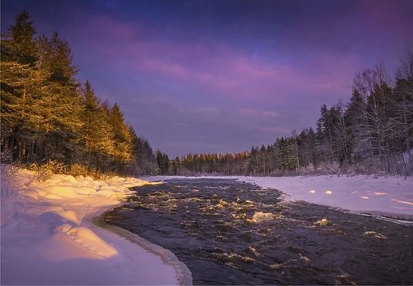Winter scene near Lassbyn, Lapland, Sweden