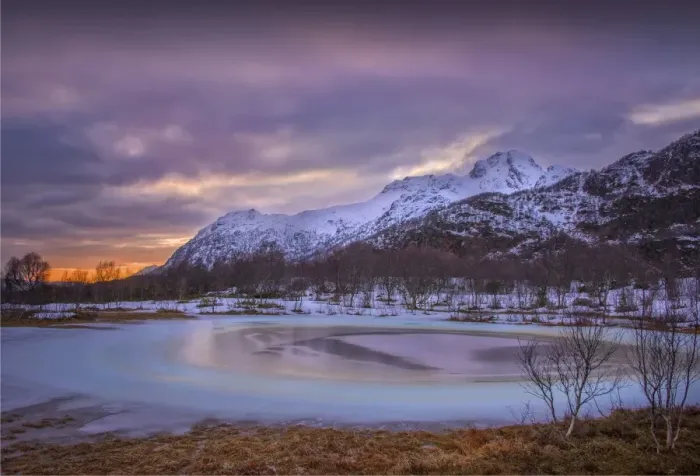 Framed Print : A winter Scenic, Lofoten Peninsular, Arctic circle, Norway Framed Print : A winter Scenic, Lofoten Peninsular, Arctic circle, Norway