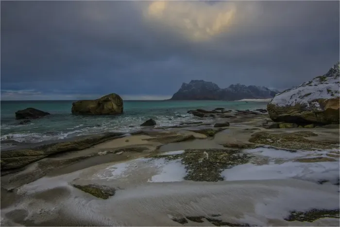 Framed Print : A winter Scenic, Lofoten Peninsular, Arctic circle, Norway Framed Print : A winter Scenic, Lofoten Peninsular, Arctic circle, Norway