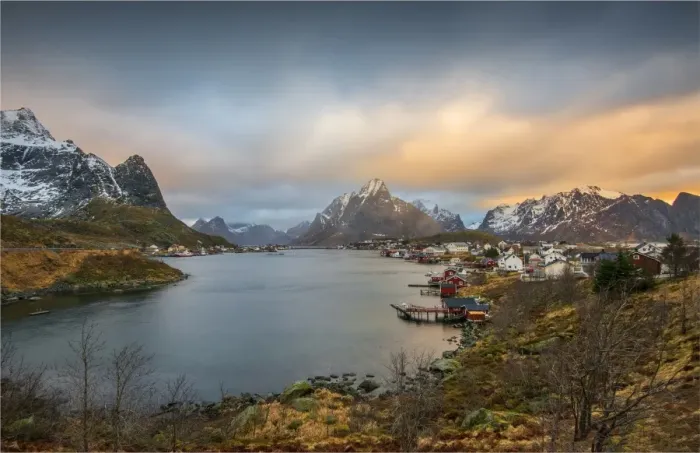 Framed Print : Winter wonderland, Reine, Lofoten Peninsular, Norway