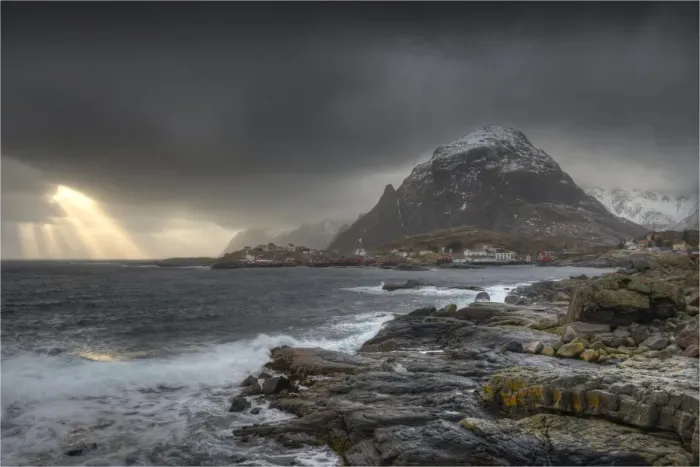 Framed Print : Winter wonderland, Reine, Lofoten Peninsular, Norway
