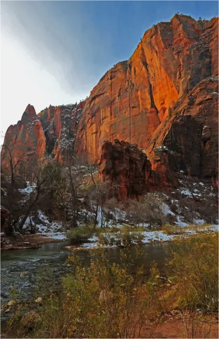 Framed Print : Winter in Zion National Park, Utah, southwest United States of America Framed Print : Winter in Zion National Park, Utah, southwest United States of America