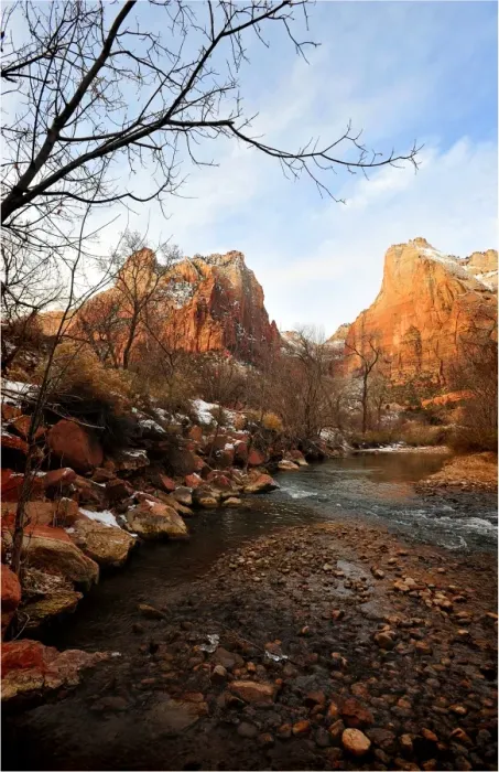 Framed Print : Winter in Zion National Park, Utah, southwest United States of America Framed Print : Winter in Zion National Park, Utah, southwest United States of America