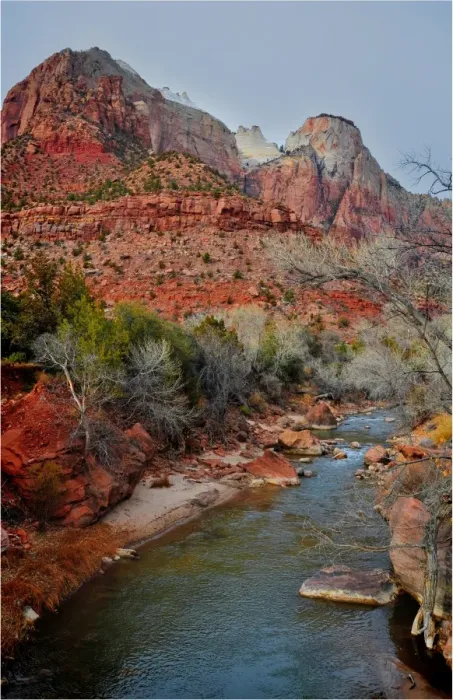 Framed Print : Winter in Zion National Park, Utah, southwest United States of America Framed Print : Winter in Zion National Park, Utah, southwest United States of America