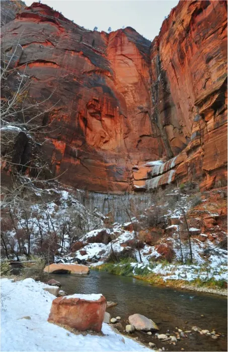 Framed Print : Winter in Zion National Park, Utah, southwest United States of America Framed Print : Winter in Zion National Park, Utah, southwest United States of America