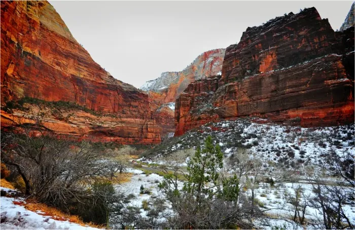 Framed Print : Winter in Zion National Park, Utah, southwest United States of America Framed Print : Winter in Zion National Park, Utah, southwest United States of America