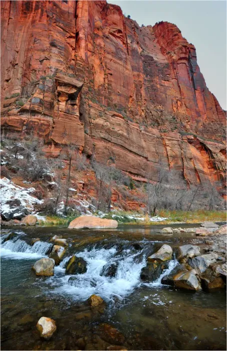 Framed Print : Winter in Zion National Park, Utah, southwest United States of America Framed Print : Winter in Zion National Park, Utah, southwest United States of America