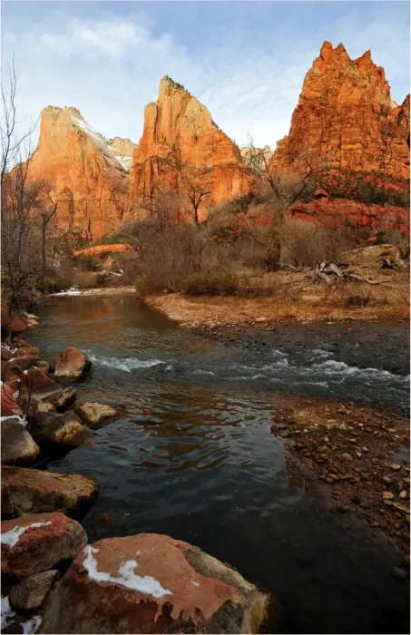 Framed Print : Winter in Zion National Park, Utah, southwest United States of America