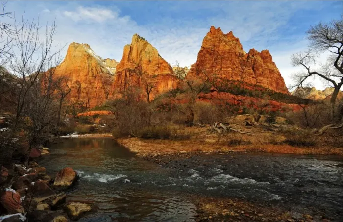 Framed Print : Winter in Zion National Park, Utah, southwest United States of America Framed Print : Winter in Zion National Park, Utah, southwest United States of America