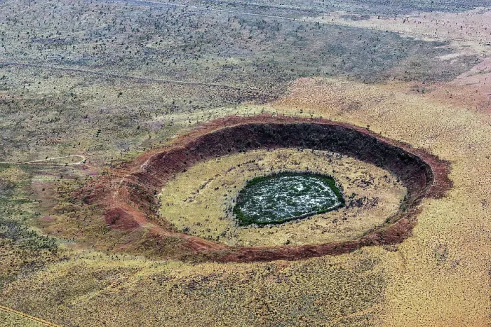 Framed Print : Wolf Creek Meteorite Crater