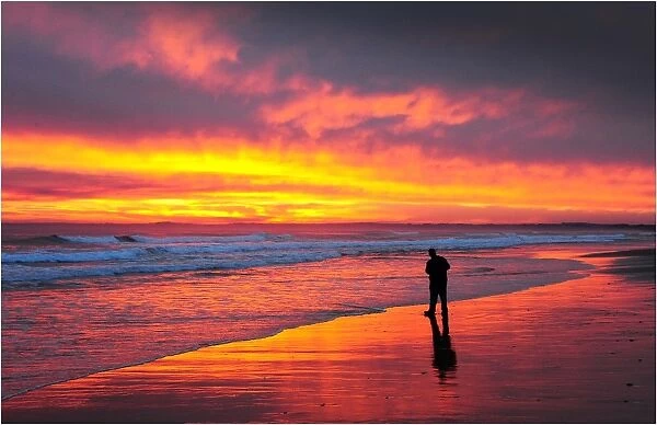 Woolami Beach and coastline at Sunset, Phillip Island, Victoria, Australia
