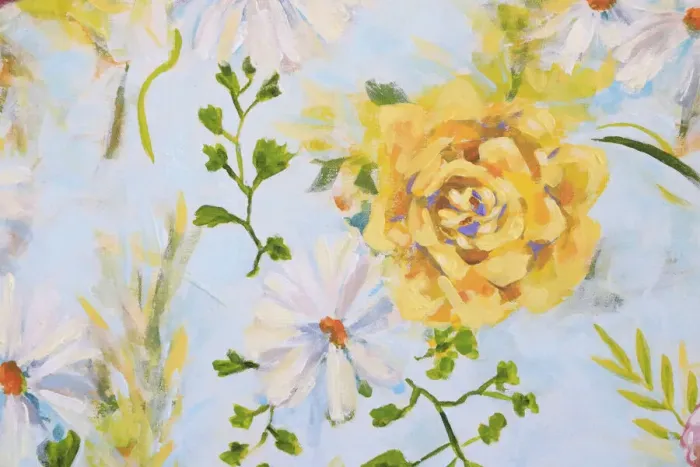 Framed Print : Yellow Rose, Daises, and Fern Framed Print : Yellow Rose, Daises, and Fern